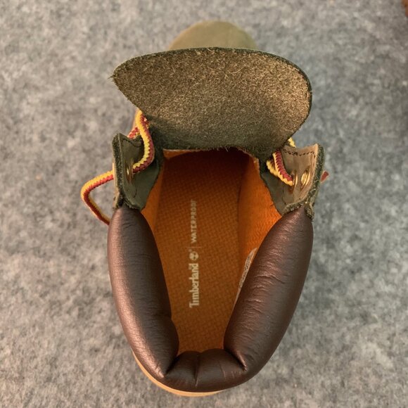 Timberland Green Leather Boys Youth Suede Lace Up Ankle Boots - Picture 8 of 10